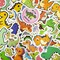 Wrapables Waterproof Vinyl Stickers for Water Bottles, Laptop, Phones, Skateboards, Decals for Teens, 100pcs Cute Dinos